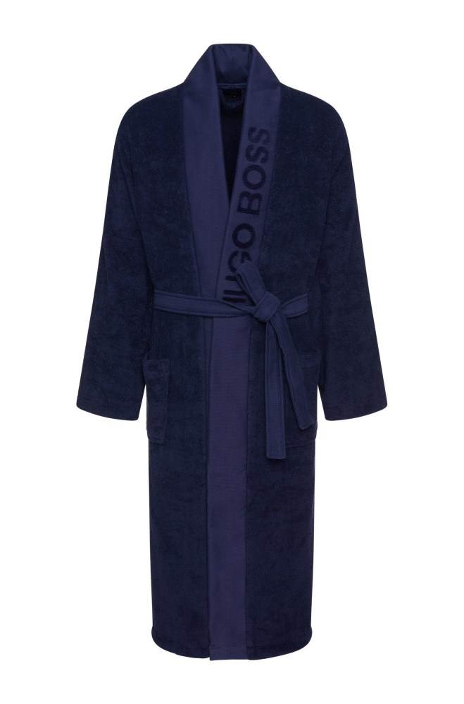 Hugo Boss Unisex dressing gown Mørke Blå | 78Sp04YN