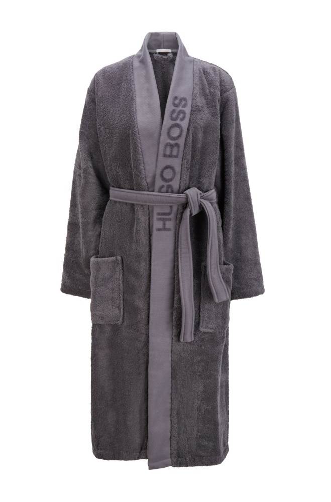 Hugo Boss Unisex dressing gown Svarte | 0E78XEXp