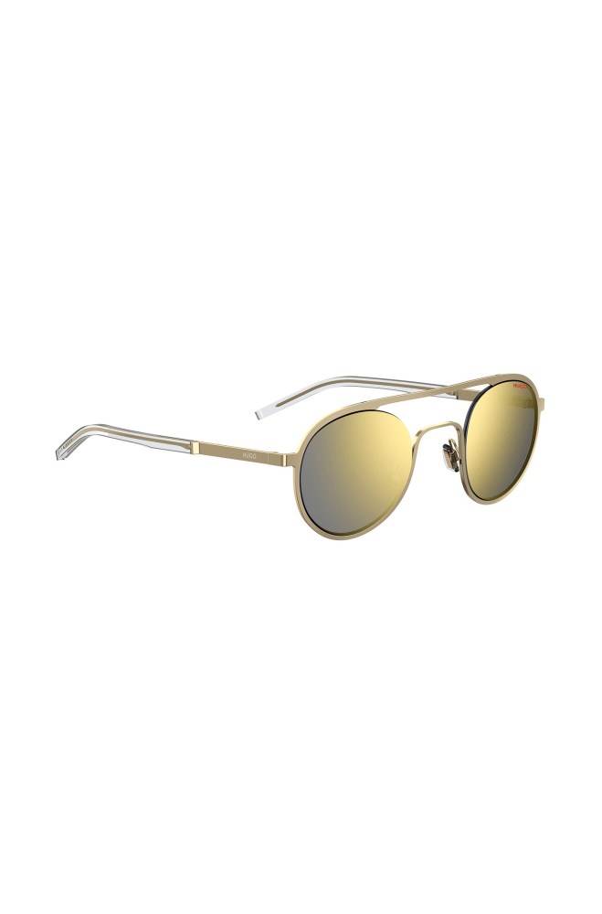 Hugo Boss Unisex gold-tone sunglasses Gull | HJU4fhNC