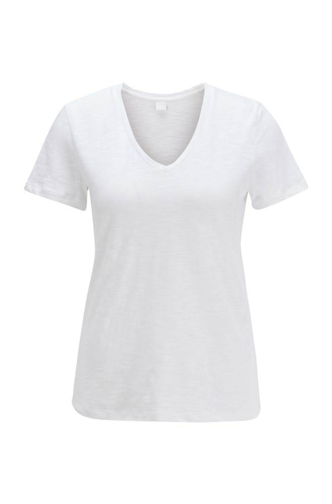 Hugo Boss V-neck T-shirt Hvite | vHA9SlbC