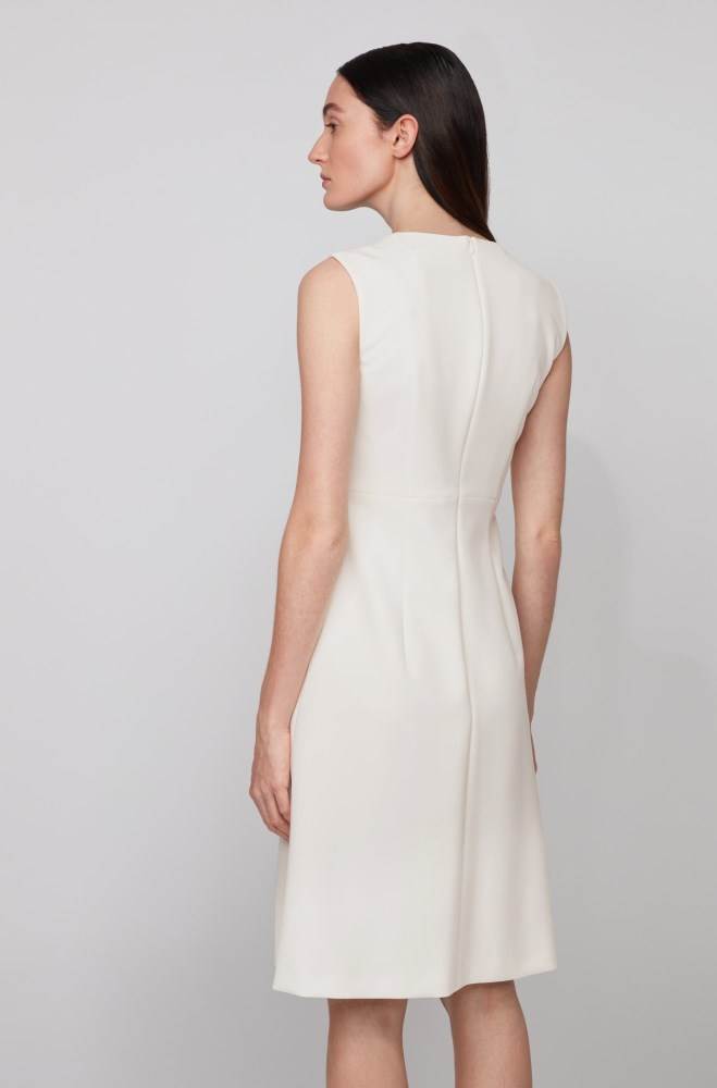 Hugo Boss V-neck dress Hvite | WAASL3od