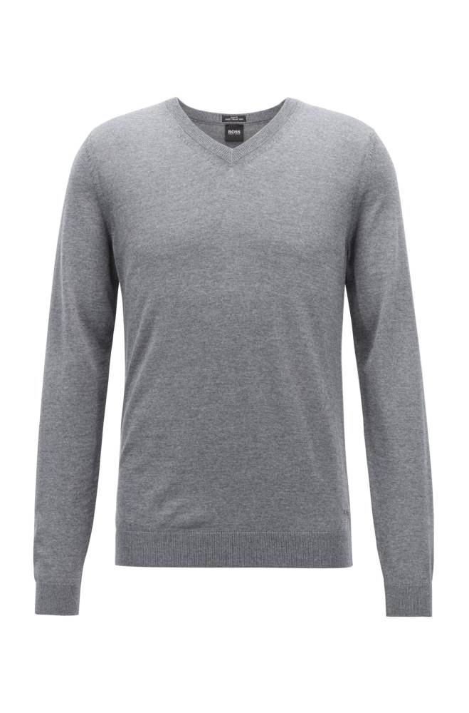 Hugo Boss V-neck sweater Grå | zwzw6HSB