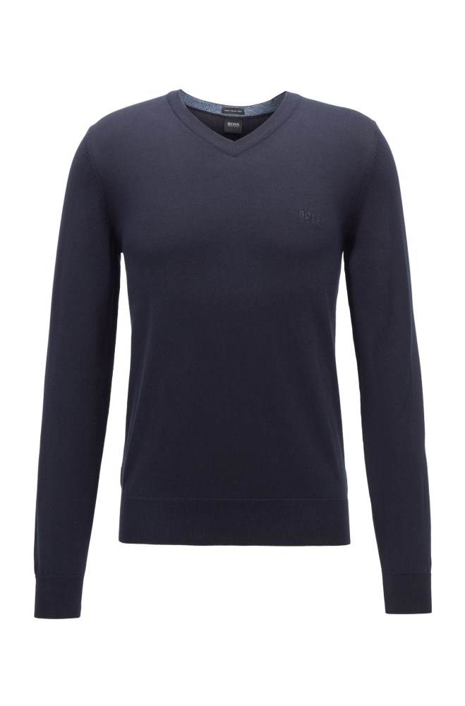 Hugo Boss V-neck sweater Mørke Blå | jS2XO3wT