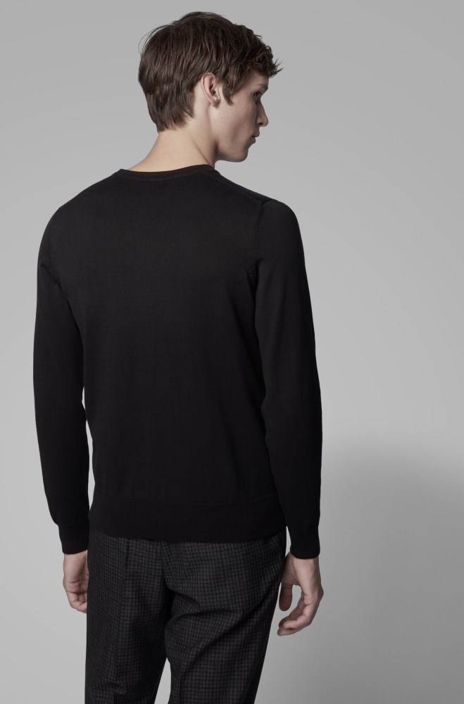 Hugo Boss V-neck sweater Svarte | L0LsSOrx