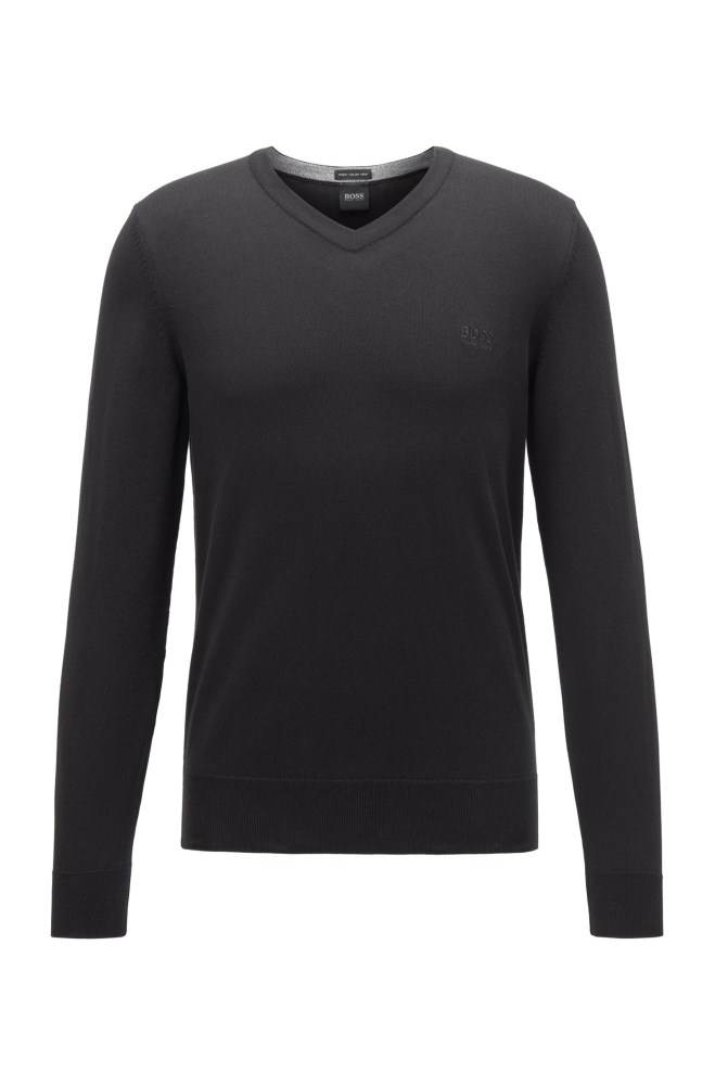 Hugo Boss V-neck sweater Svarte | L0LsSOrx