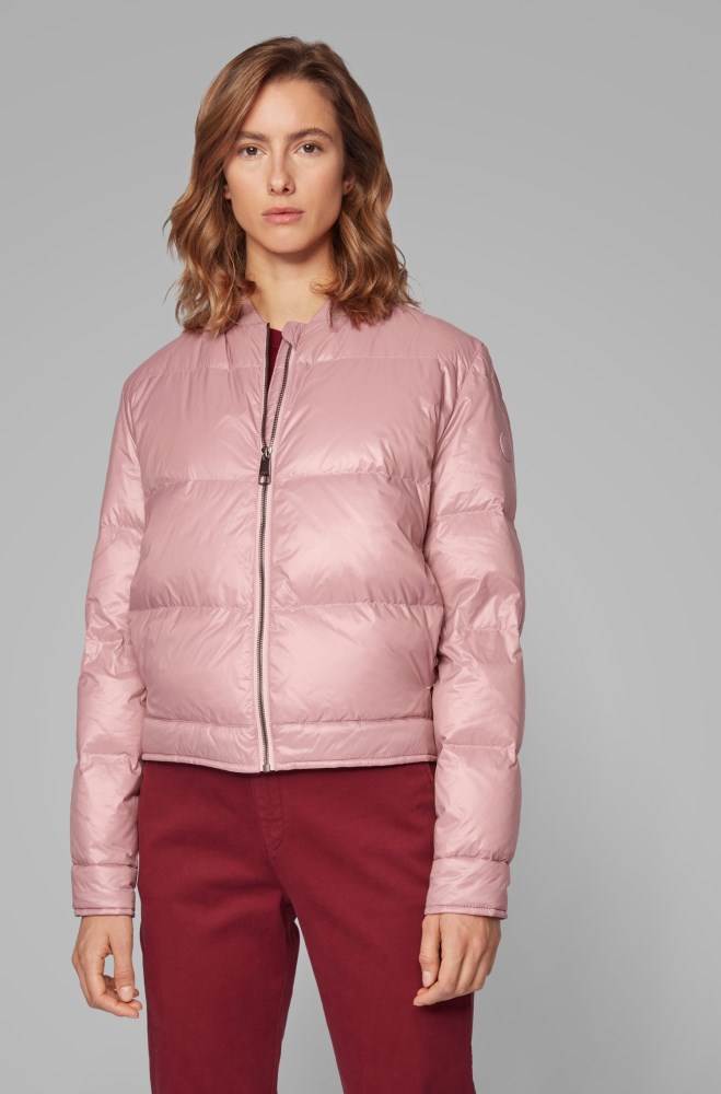 Hugo Boss Vann-repellent bomber jacket Lyse Rosa | sYv5bB0K