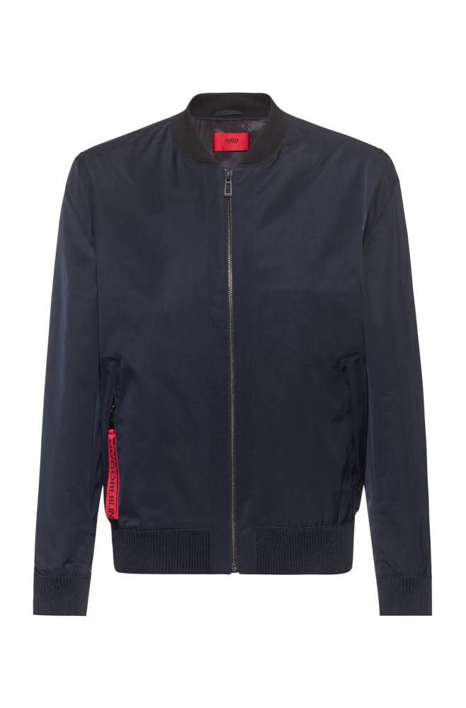 Hugo Boss Vann-repellent bomber jacket Mørke Blå | ox2e2Owv