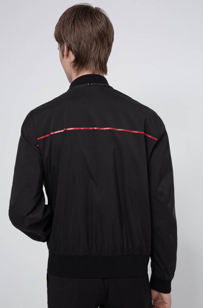 Hugo Boss Vann-repellent bomber jacket Svarte | DM5jy4Xj