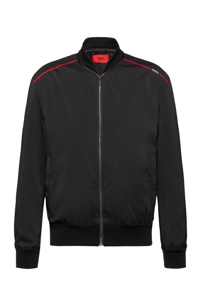 Hugo Boss Vann-repellent bomber jacket Svarte | DM5jy4Xj