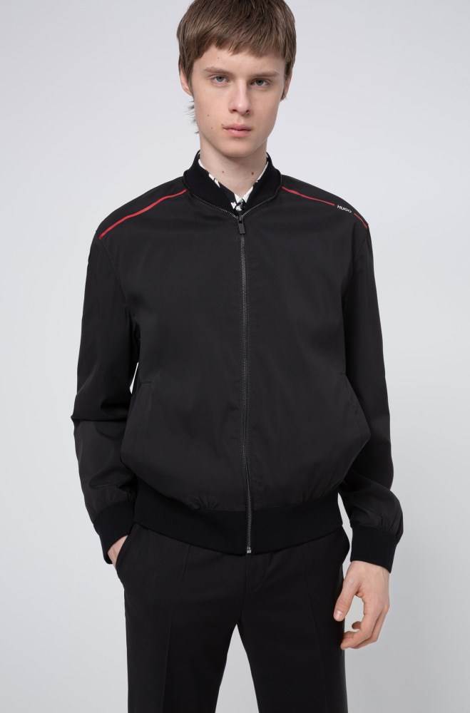 Hugo Boss Vann-repellent bomber jacket Svarte | DM5jy4Xj