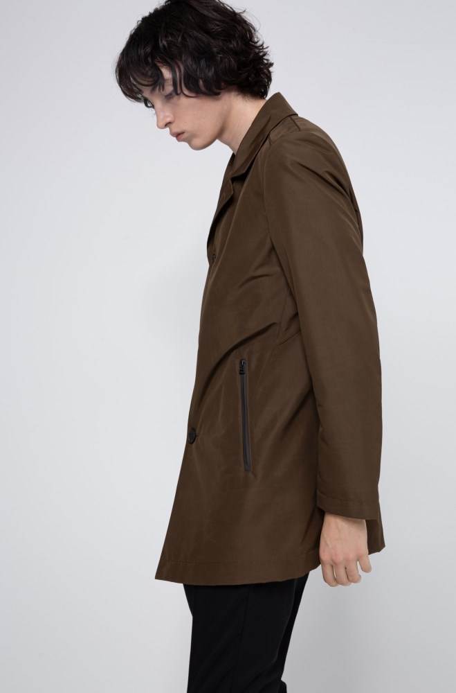 Hugo Boss Vann-repellent coat Khaki | oHgkAzaU