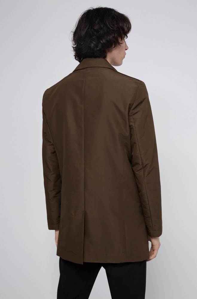 Hugo Boss Vann-repellent coat Khaki | oHgkAzaU