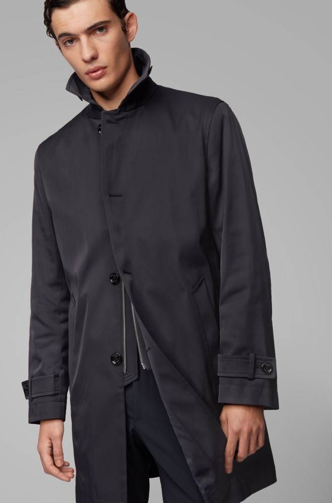 Hugo Boss Vann-repellent coat Mørke Blå | p5RTtdQU