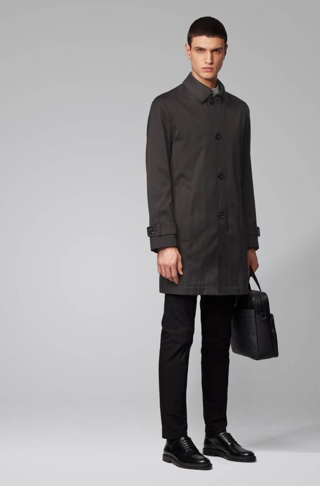 Hugo Boss Vann-repellent coat Svarte | 2Ilfxv0l