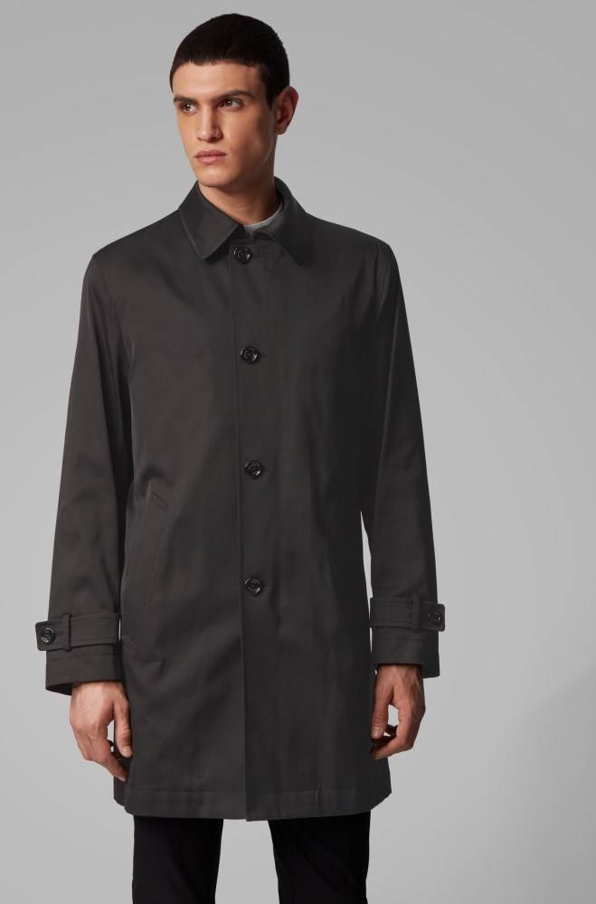 Hugo Boss Vann-repellent coat Svarte | 2Ilfxv0l