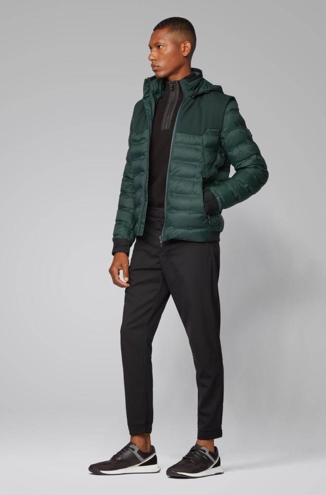 Hugo Boss Vann-repellent down jacket Grønn | PGcbRr1g