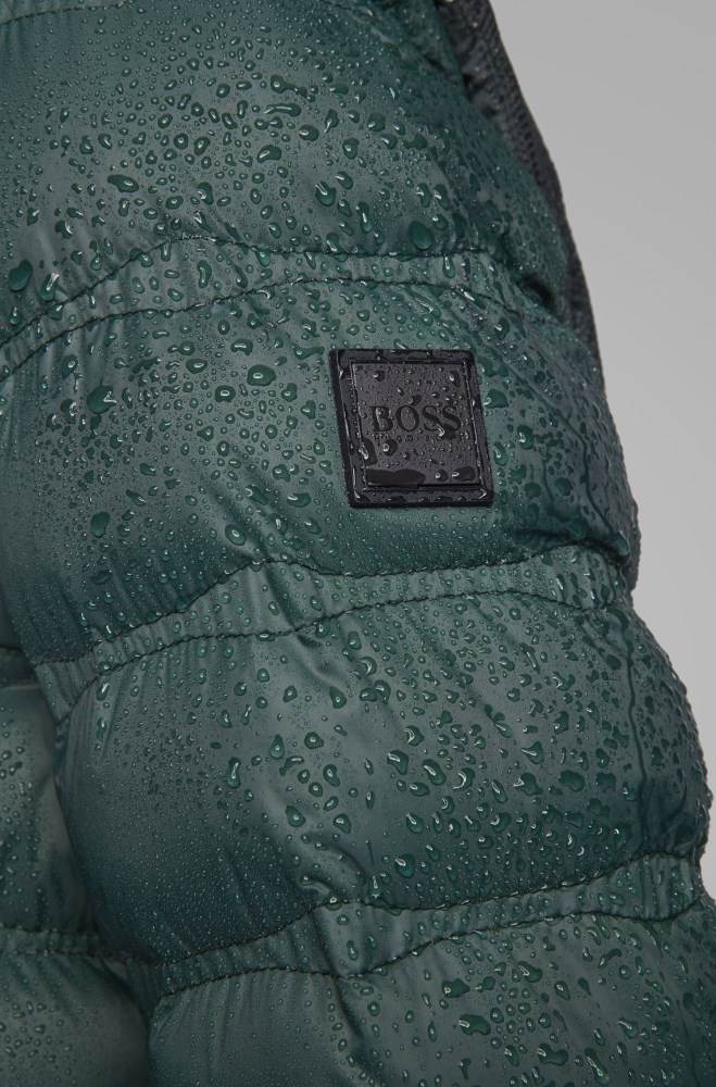 Hugo Boss Vann-repellent down jacket Grønn | PGcbRr1g