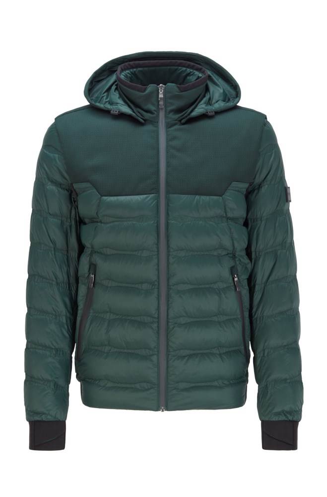 Hugo Boss Vann-repellent down jacket Grønn | PGcbRr1g