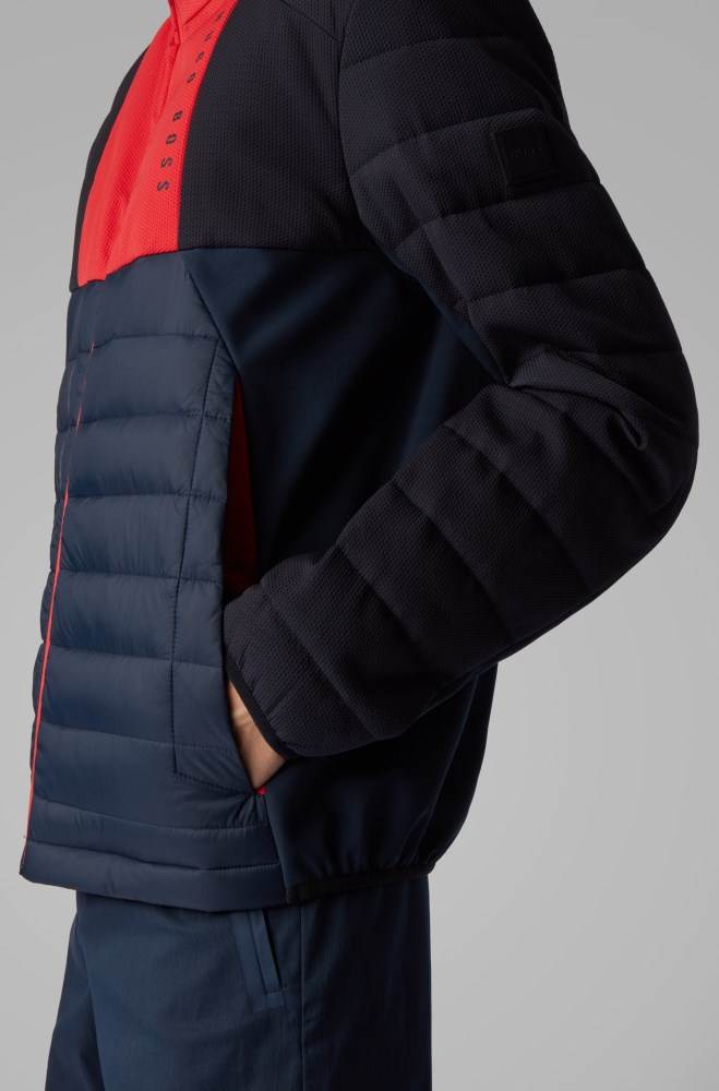 Hugo Boss Vann-repellent down jacket Mørke Blå | dmSgijzG