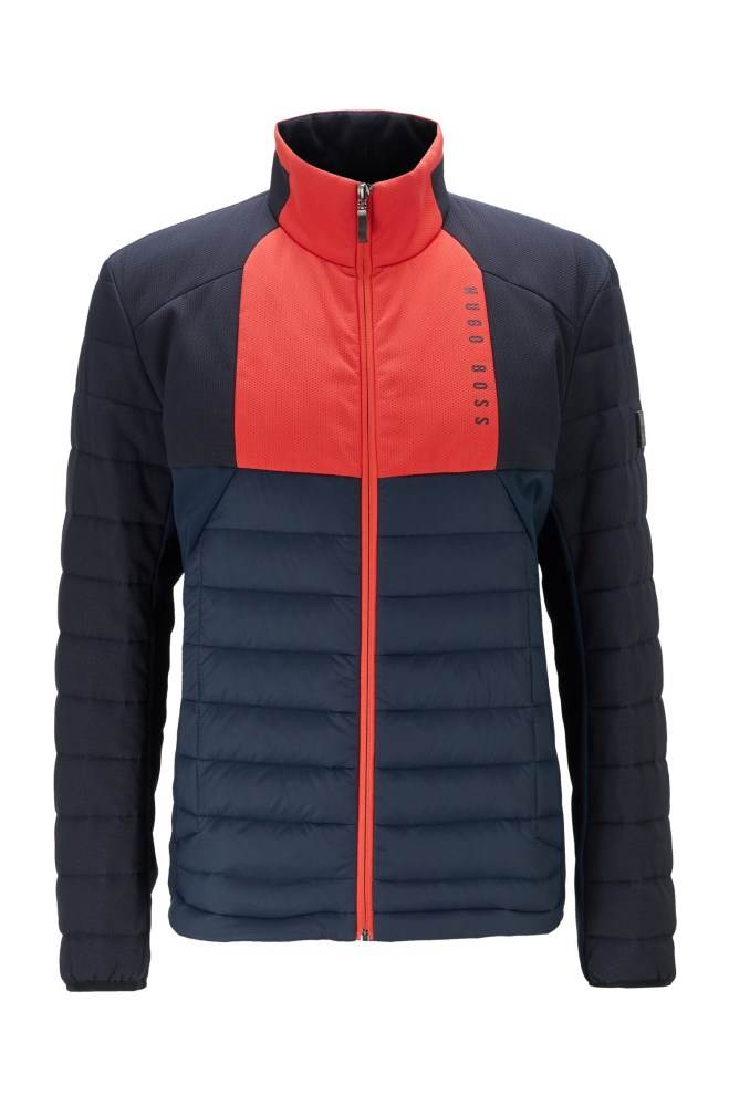 Hugo Boss Vann-repellent down jacket Mørke Blå | dmSgijzG