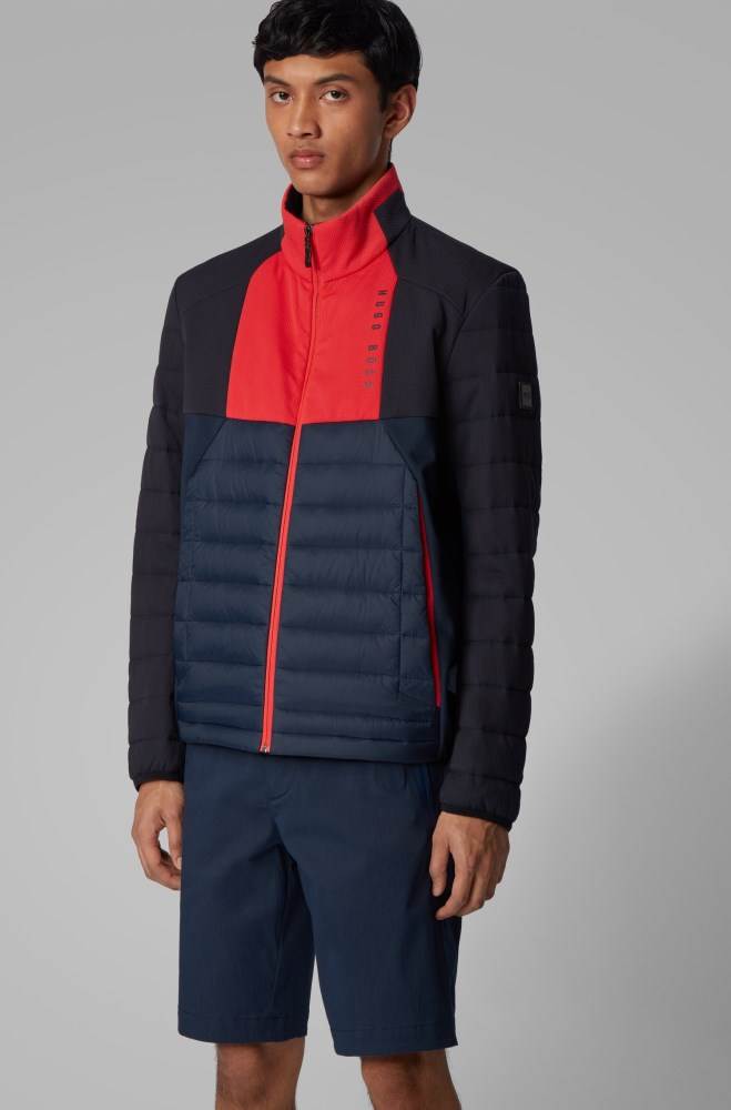 Hugo Boss Vann-repellent down jacket Mørke Blå | dmSgijzG