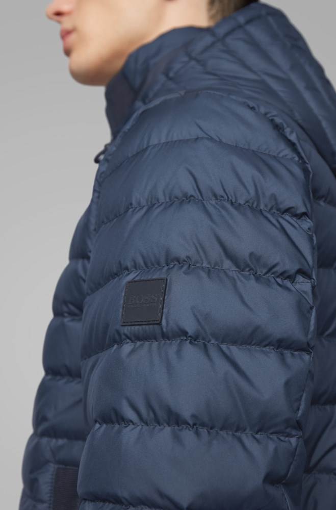 Hugo Boss Vann-repellent down jacket Mørke Blå | sIXzMt6p