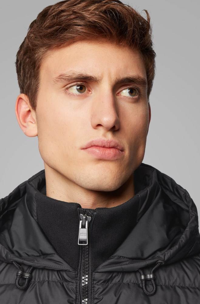 Hugo Boss Vann-repellent down jacket Svarte | t5R6n9k1