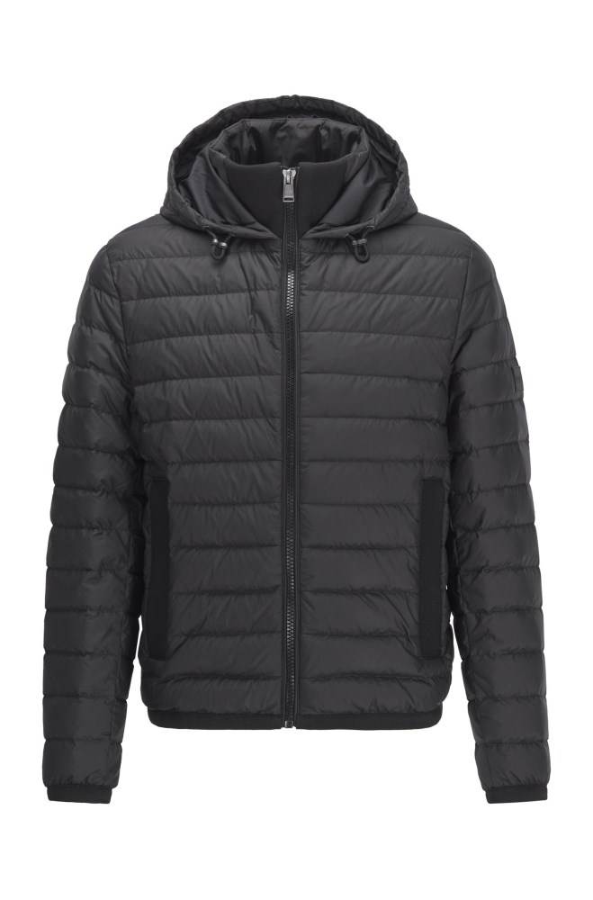 Hugo Boss Vann-repellent down jacket Svarte | t5R6n9k1