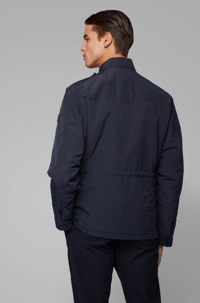 Hugo Boss Vann-repellent field jacket Mørke Blå | AmF8WovR