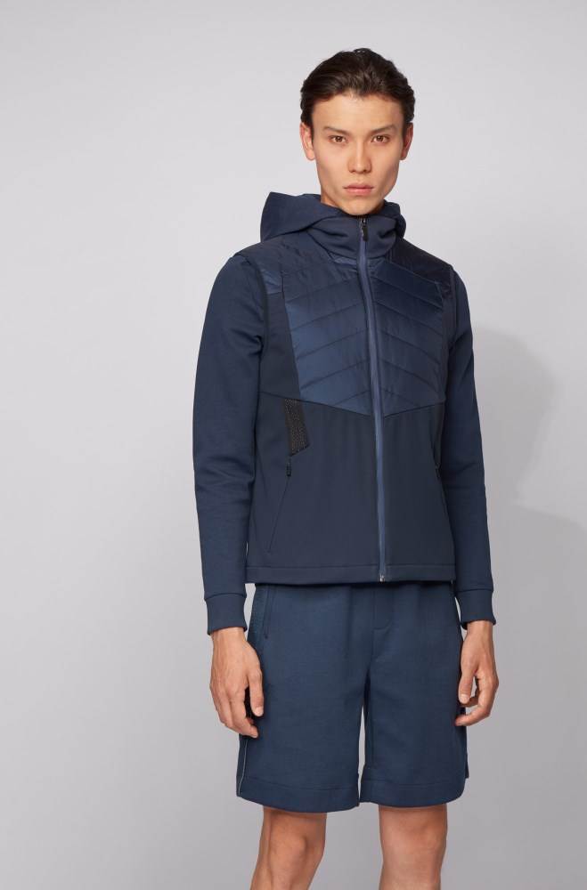 Hugo Boss Vann-repellent gilet Mørke Blå | K5HrXIh5