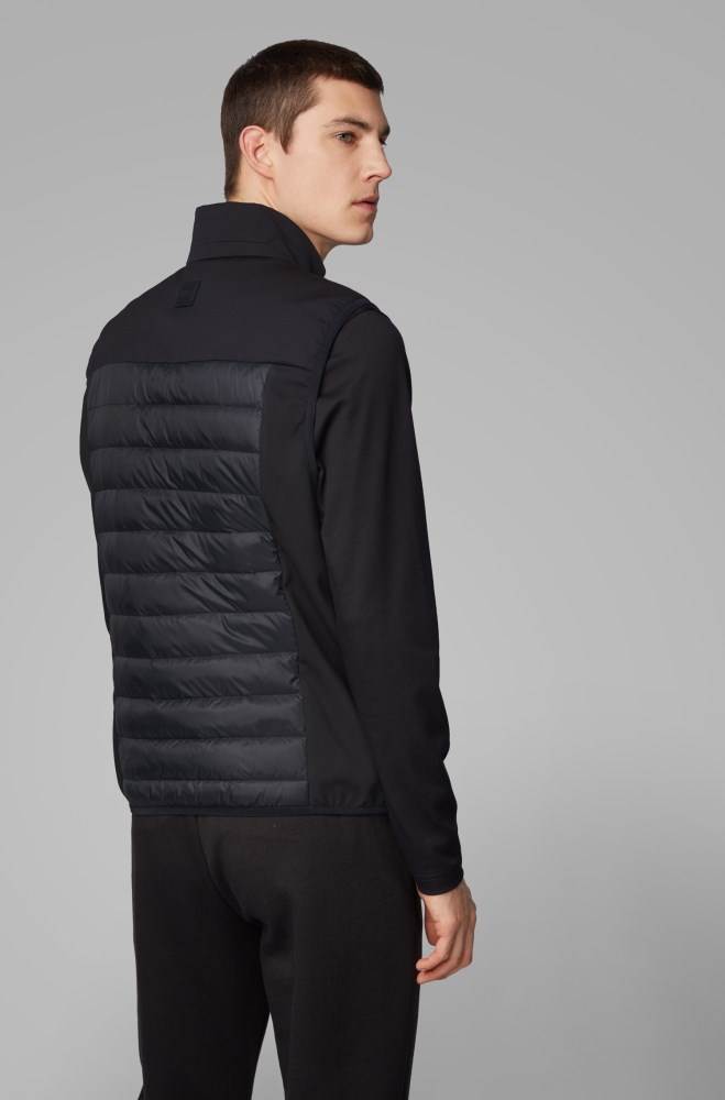 Hugo Boss Vann-repellent gilet Svarte | YRLbQTM4