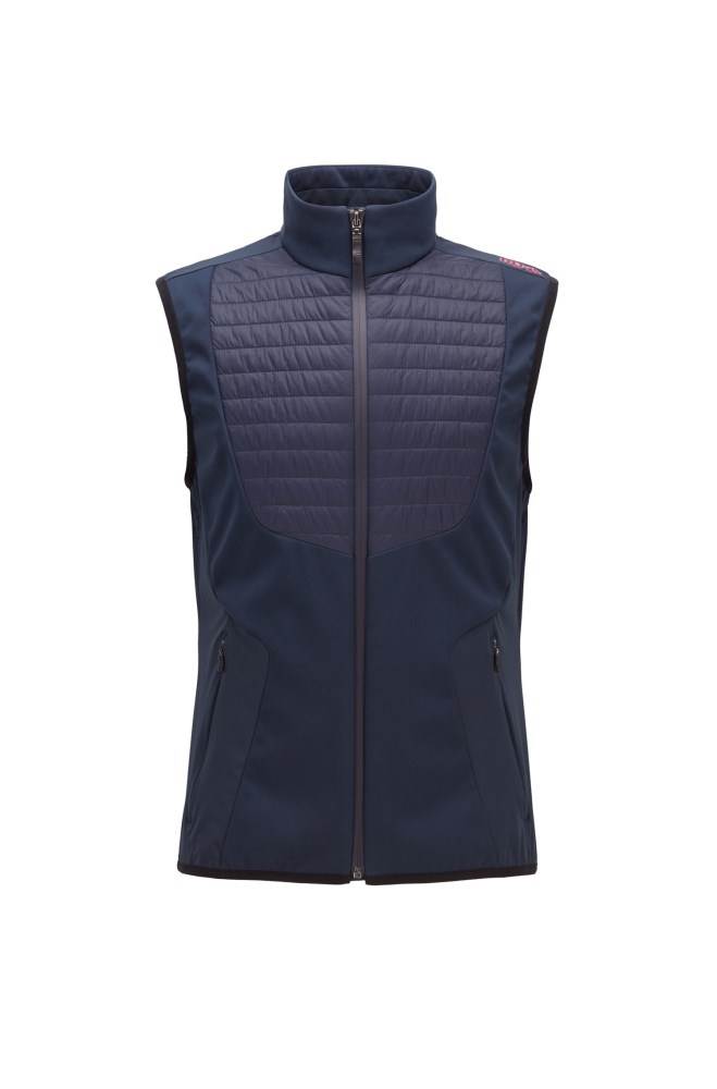 Hugo Boss Vann-repellent lightweight gilet Mørke Blå | rh73qpcG