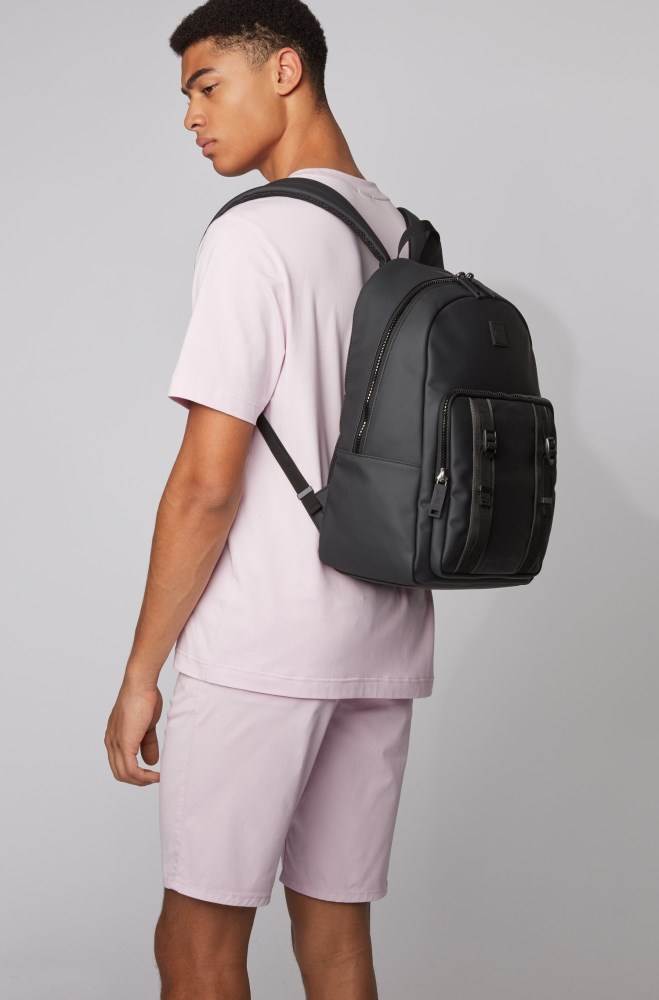 Hugo Boss Vann-resistant backpack Svarte | PrSWBiaZ