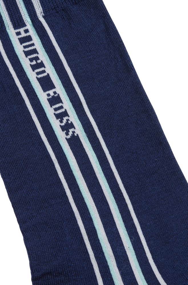 Hugo Boss Vertical-striped socks Lyse Blå | KiJ2emsf