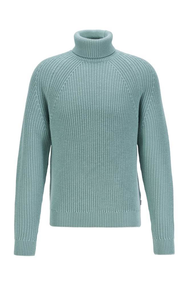 Hugo Boss Virgin-wool rollneck sweater Lyse Grønn | 0arBgtBk