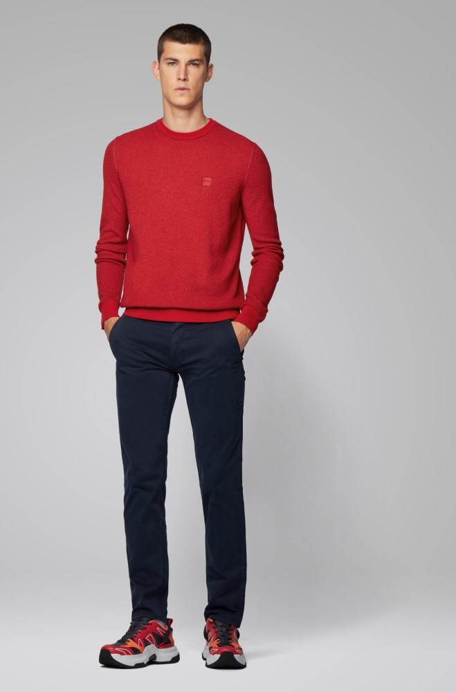 Hugo Boss Virgin-wool sweater Rød | pr45dSwA