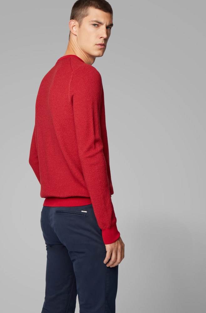 Hugo Boss Virgin-wool sweater Rød | pr45dSwA