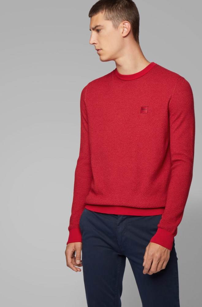 Hugo Boss Virgin-wool sweater Rød | pr45dSwA