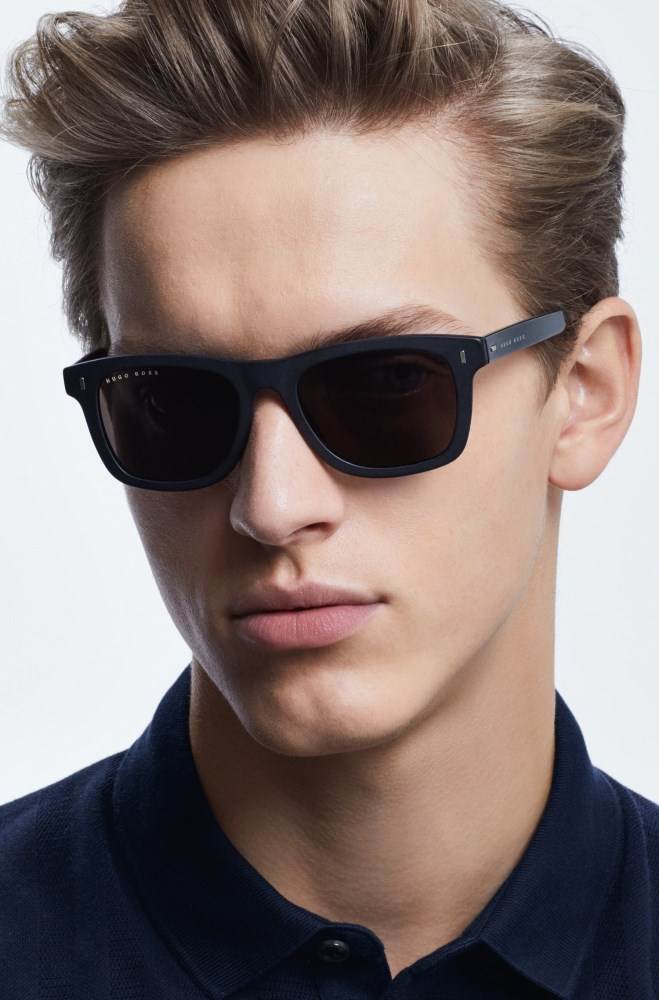 Hugo Boss Wayfarer-inspired sunglasses Svarte | 3pq8kjbH