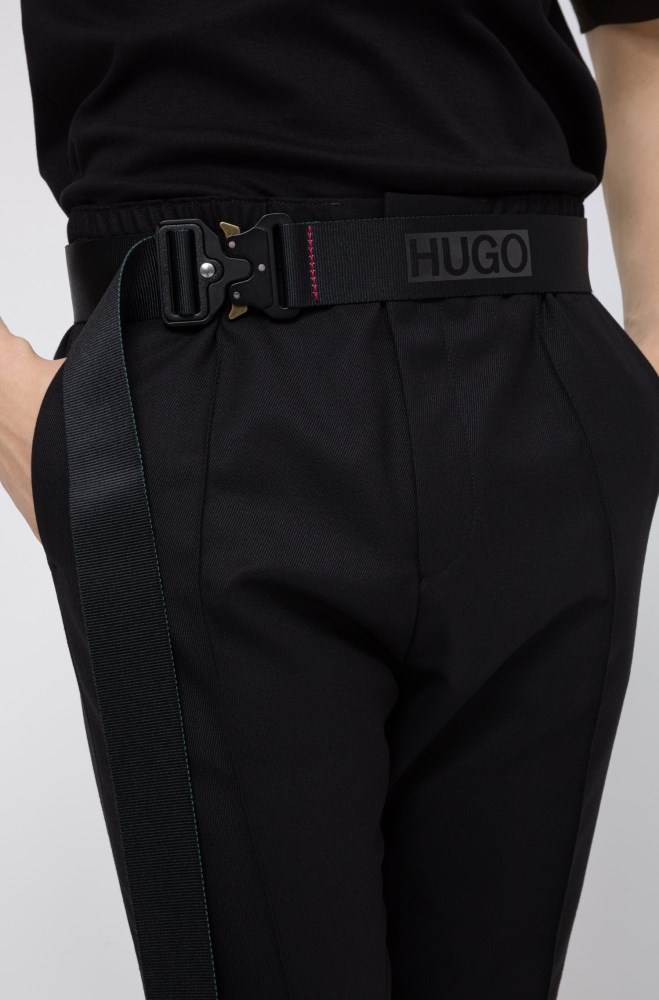 Hugo Boss Webbing belt Svarte | 1qhakO3K