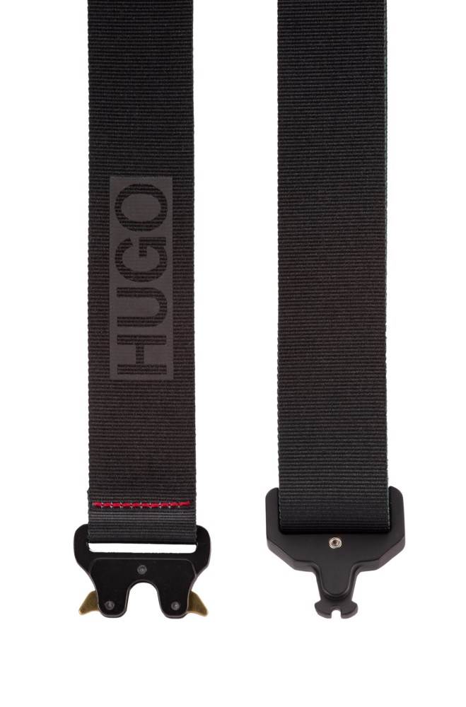 Hugo Boss Webbing belt Svarte | 1qhakO3K