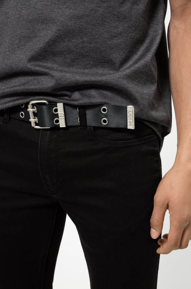 Hugo Boss Webbing belt Svarte | 496uaq8d