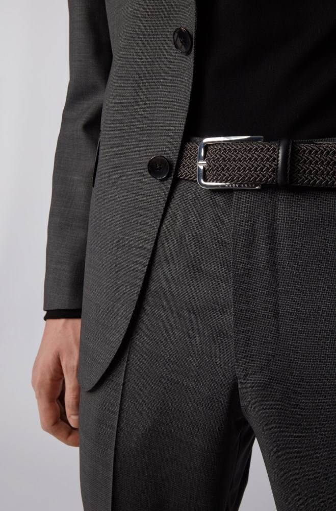 Hugo Boss Woven belt Grå | ZmTrY8SH