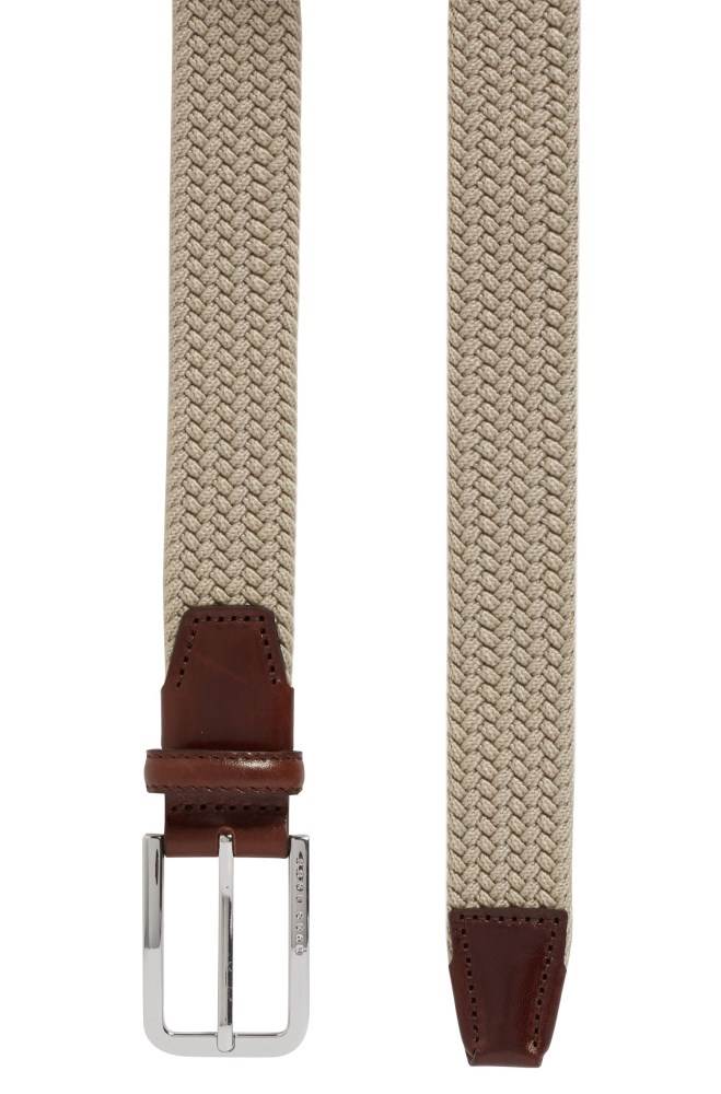 Hugo Boss Woven belt Lyse Beige | lcMfwj2L