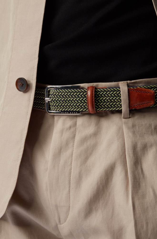 Hugo Boss Woven belt Mørke Blå | BaXosCrG