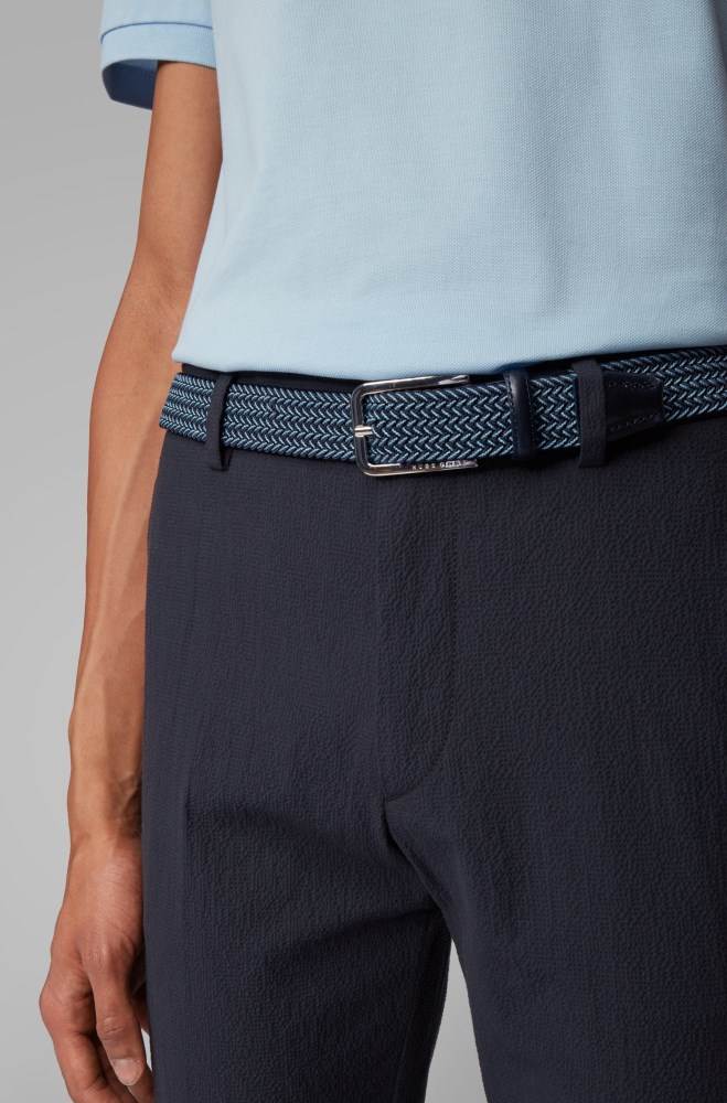 Hugo Boss Woven belt Mørke Blå | GoHv1VrQ