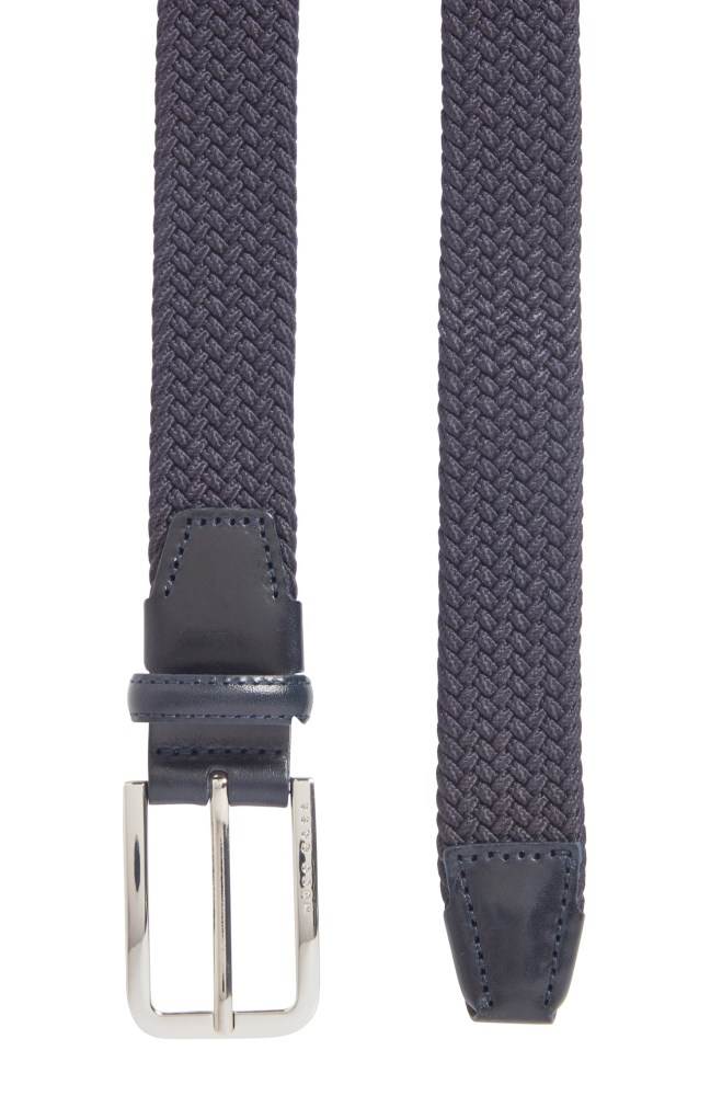 Hugo Boss Woven belt Mørke Blå | Zh2KwM1i