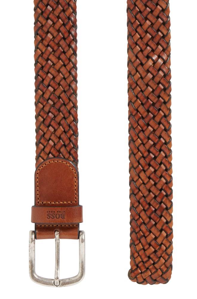 Hugo Boss Woven-leather belt Brune | Gj58144v