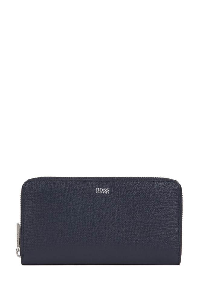 Hugo Boss Zip-around wallet Mørke Blå | ehbrCqlw