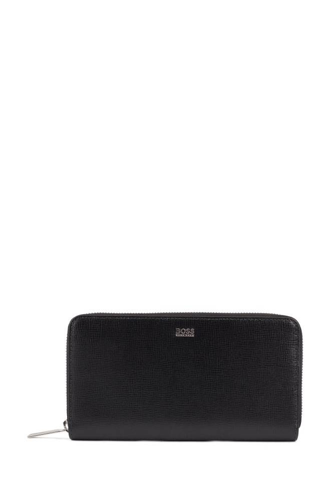 Hugo Boss Zip-around wallet Svarte | 1CEiM8zQ